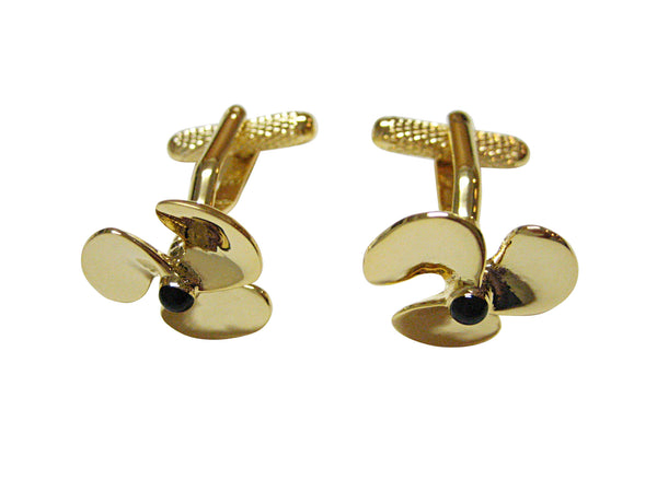 Gold Toned Nautical Propellor Cufflinks