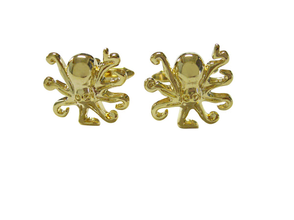 Gold Toned Octopus Cufflinks