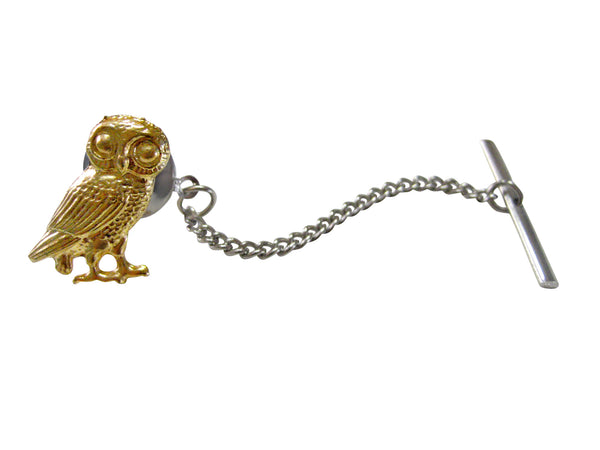 Gold Toned Owl of Athena Tie Tack