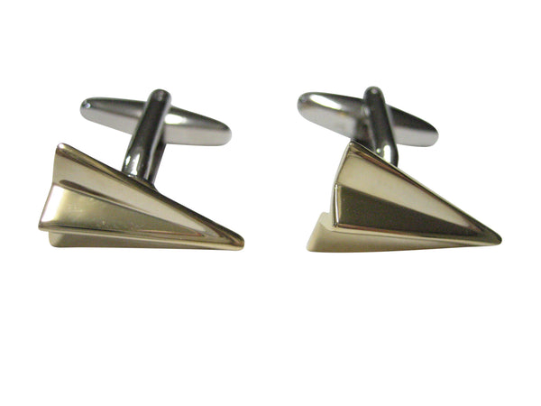 Gold Toned Paper Airplane Cufflinks V2