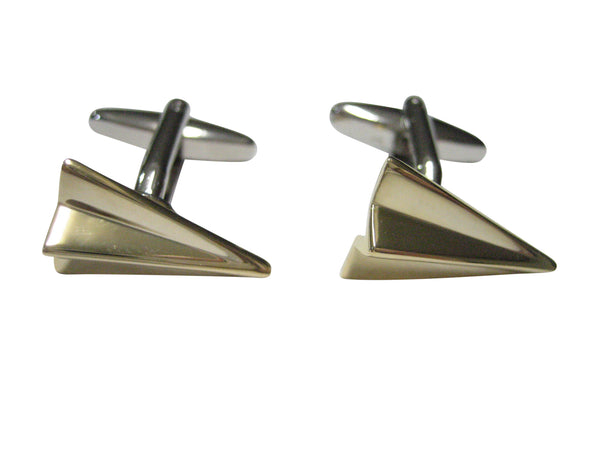 Gold Toned Paper Airplane Cufflinks