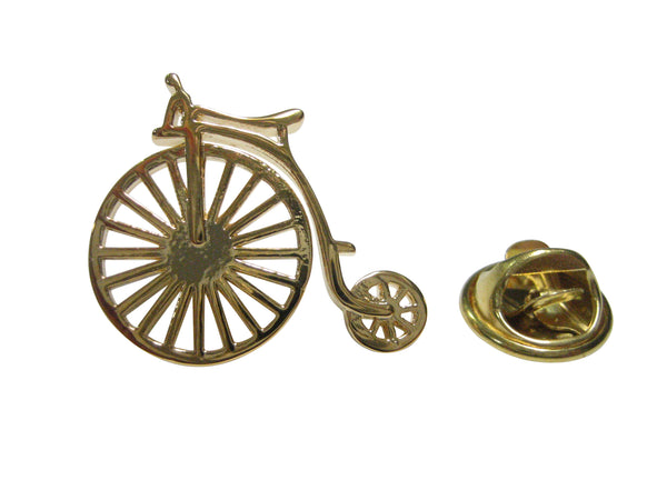 Gold Toned Penny Farthing Retro Bicycle Lapel Pin