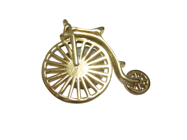 Gold Toned Penny Farthing Retro Bicycle Magnet