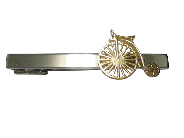 Gold Toned Penny Farthing Retro Bicycle Tie Clip