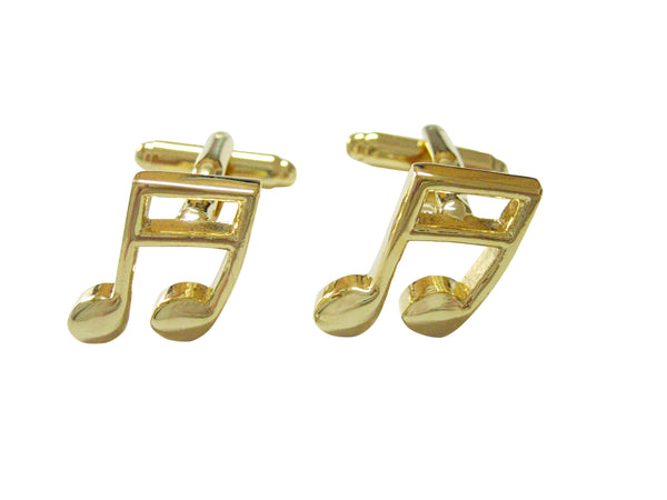 Gold Toned Quaver Music Note Cufflinks
