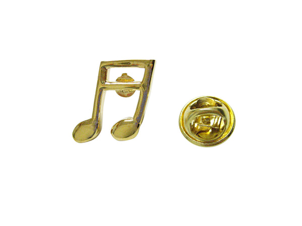 Gold Toned Quaver Musical Note Lapel Pin