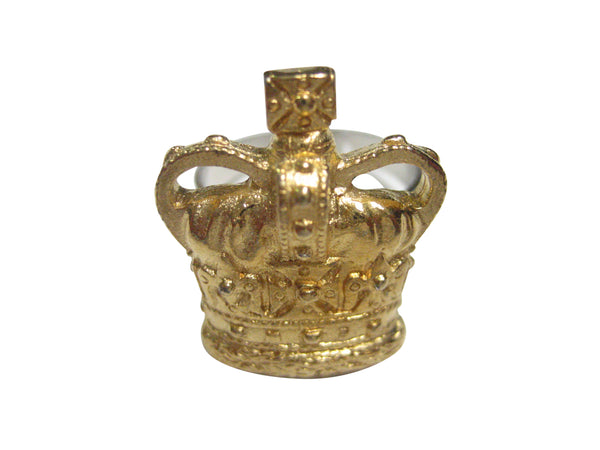 Gold Toned Royal Large Full Crown Adjustable Size Fashion Ring