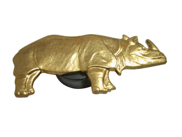 Gold Toned Small Rhino Magnet