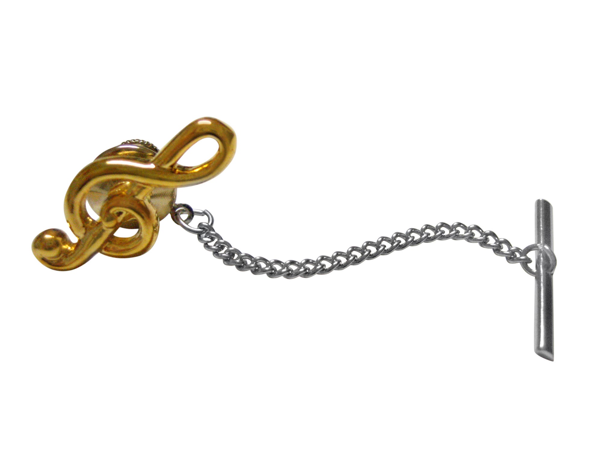 Gold Toned Music Musical Treble Note Tie Tack