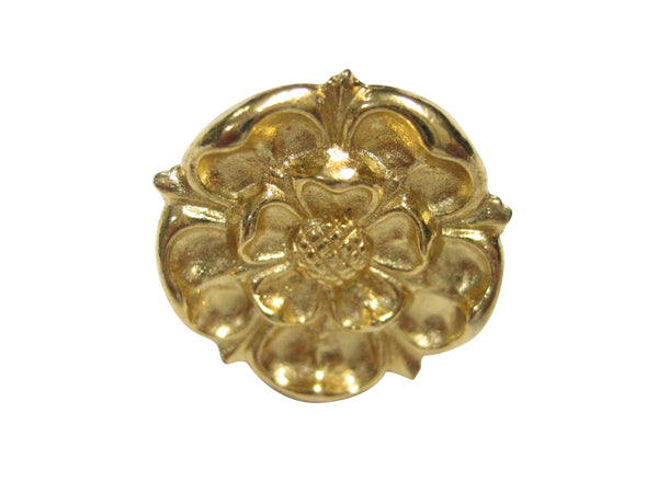 Gold Toned Tudor Rose Adjustable Size Fashion Ring