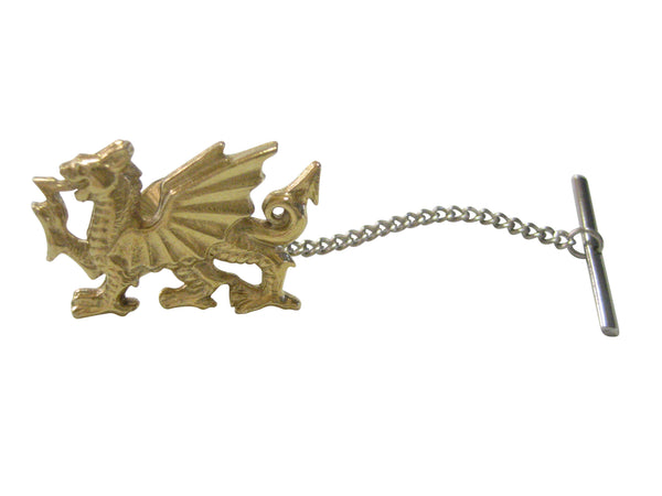 Gold Toned Welsh Dragon Tie Tack