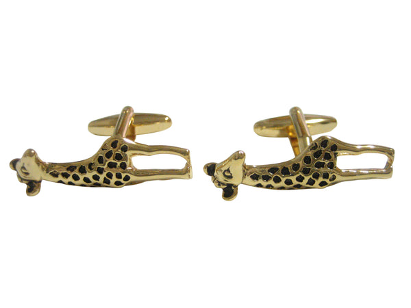 Gold and Black Toned Giraffe Cufflinks