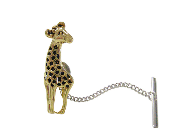 Gold and Black Toned Giraffe Tie Tack