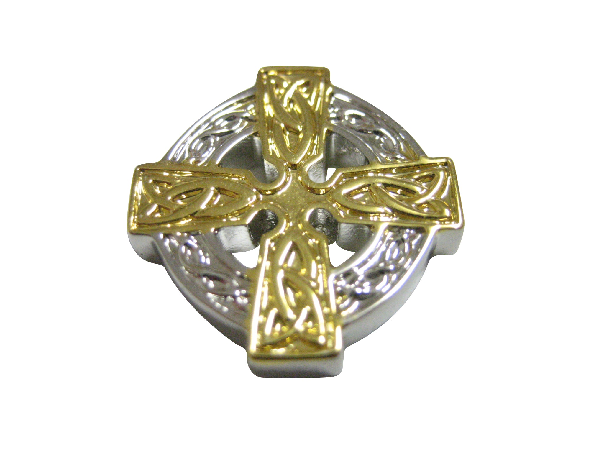 Gold and Silver Toned Celtic Cross Magnet