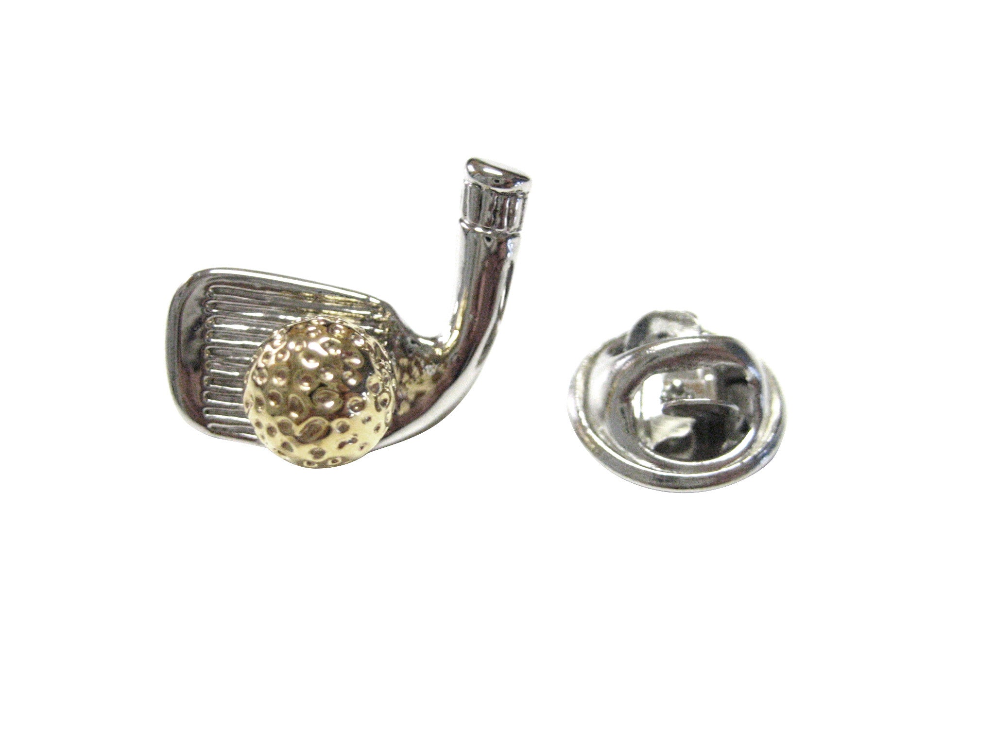 Gold and Silver Toned Golfer Lapel Pin