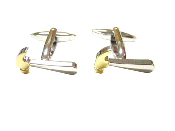 Gold and Silver Toned Hammer Cufflinks