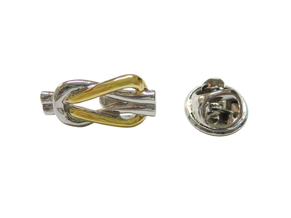 Gold and Silver Toned Knot Lapel Pin