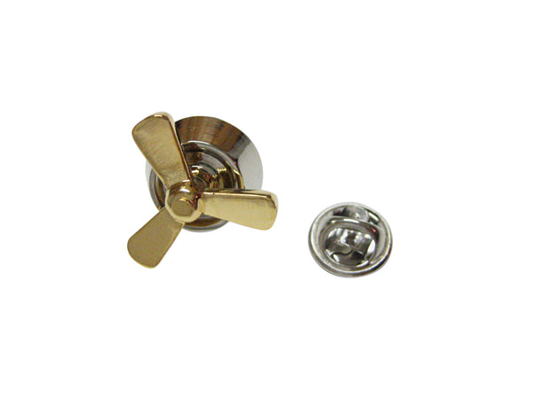 Gold and Silver Toned Propellor Lapel Pin