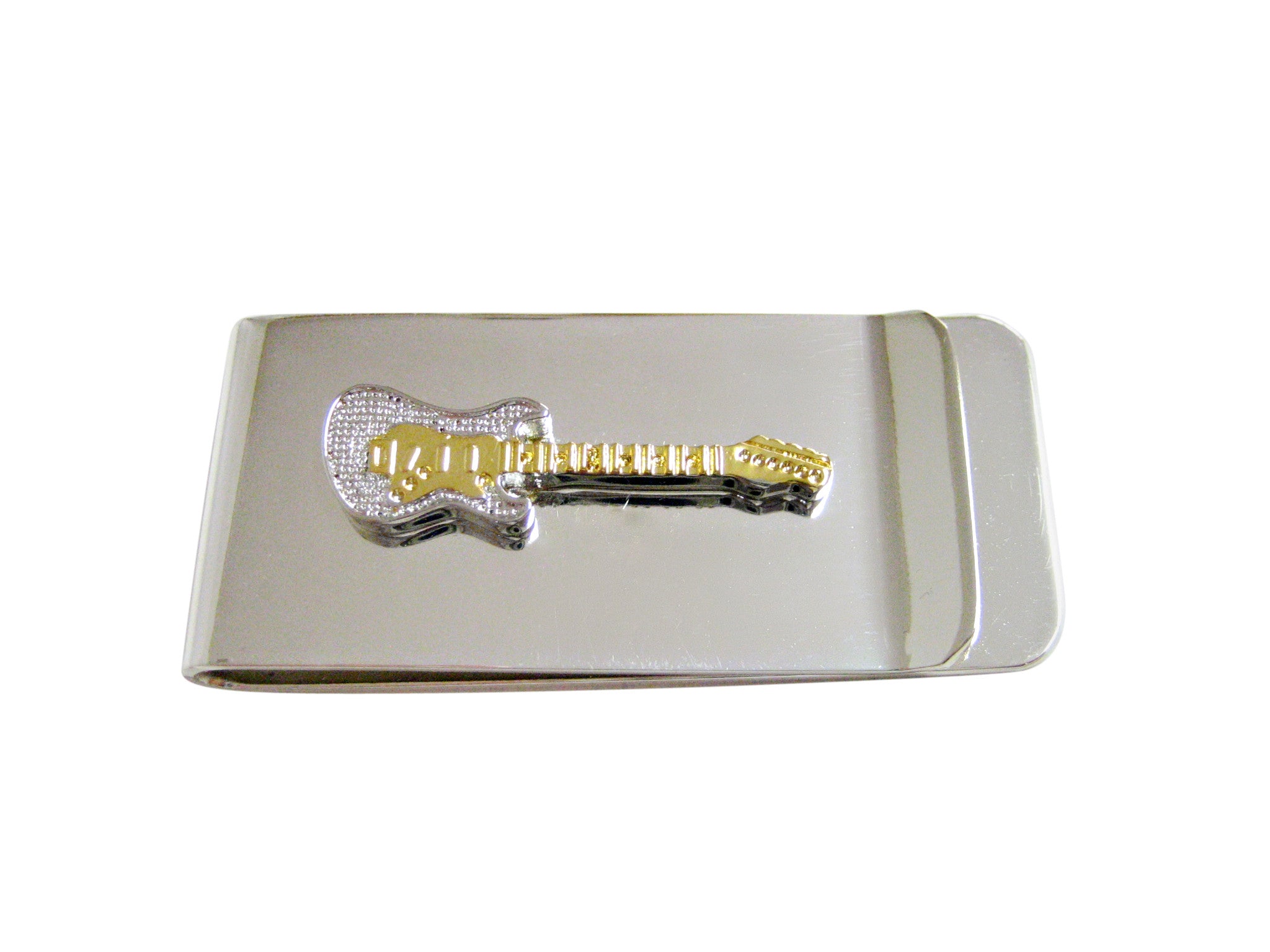 Gold and Silver Toned Rocker Guitar Money Clip
