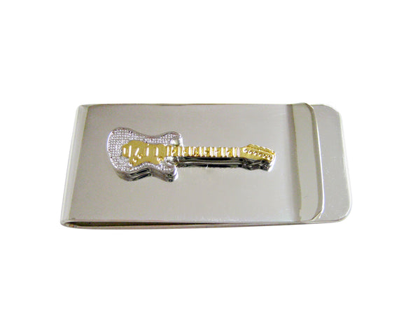 Gold and Silver Toned Rocker Guitar Money Clip