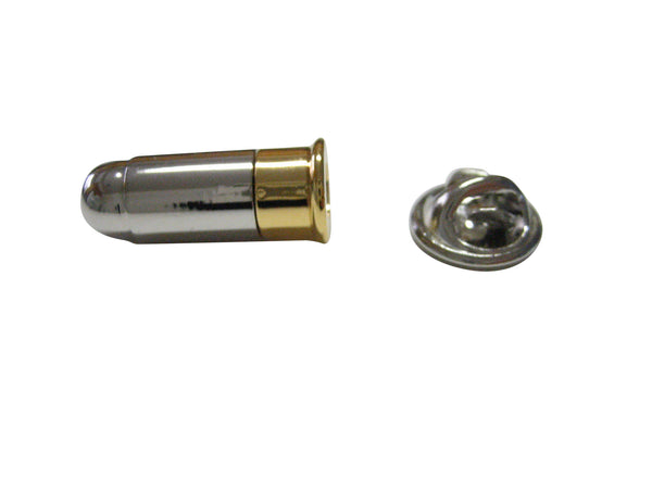 Two Toned Rounded Bullet Lapel Pin