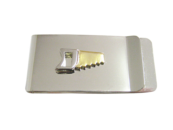 Gold and Silver Toned Saw Tool Money Clip
