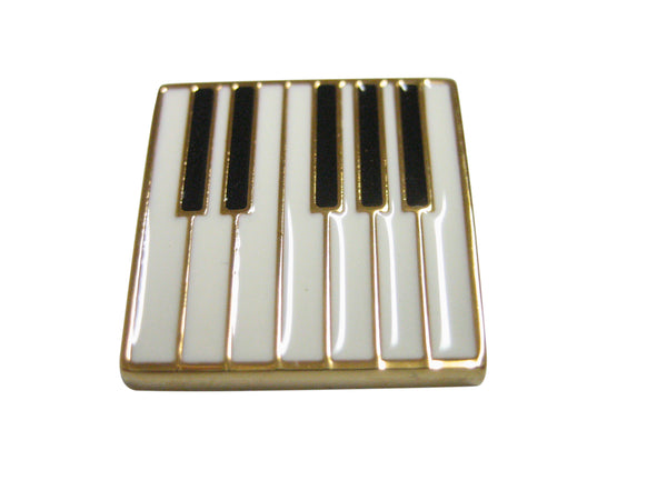 Gold and White Toned Musical Piano Key Magnet