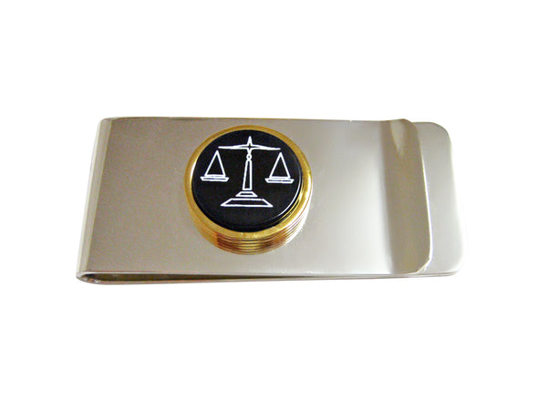 Golden Scale of Justice Law Money Clip