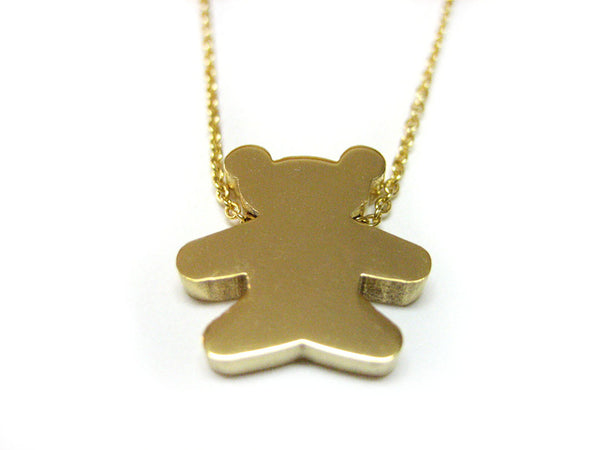 Golden Teddy Bear Necklace