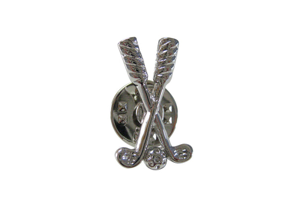 Crossing Golf Clubs Lapel Pin