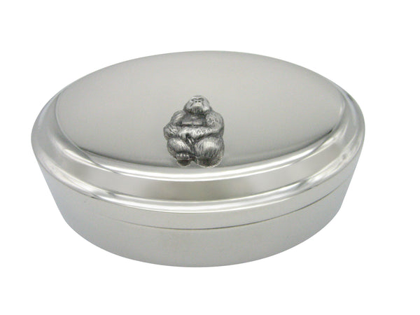 Gorilla Pendant Oval Trinket Jewelry Box