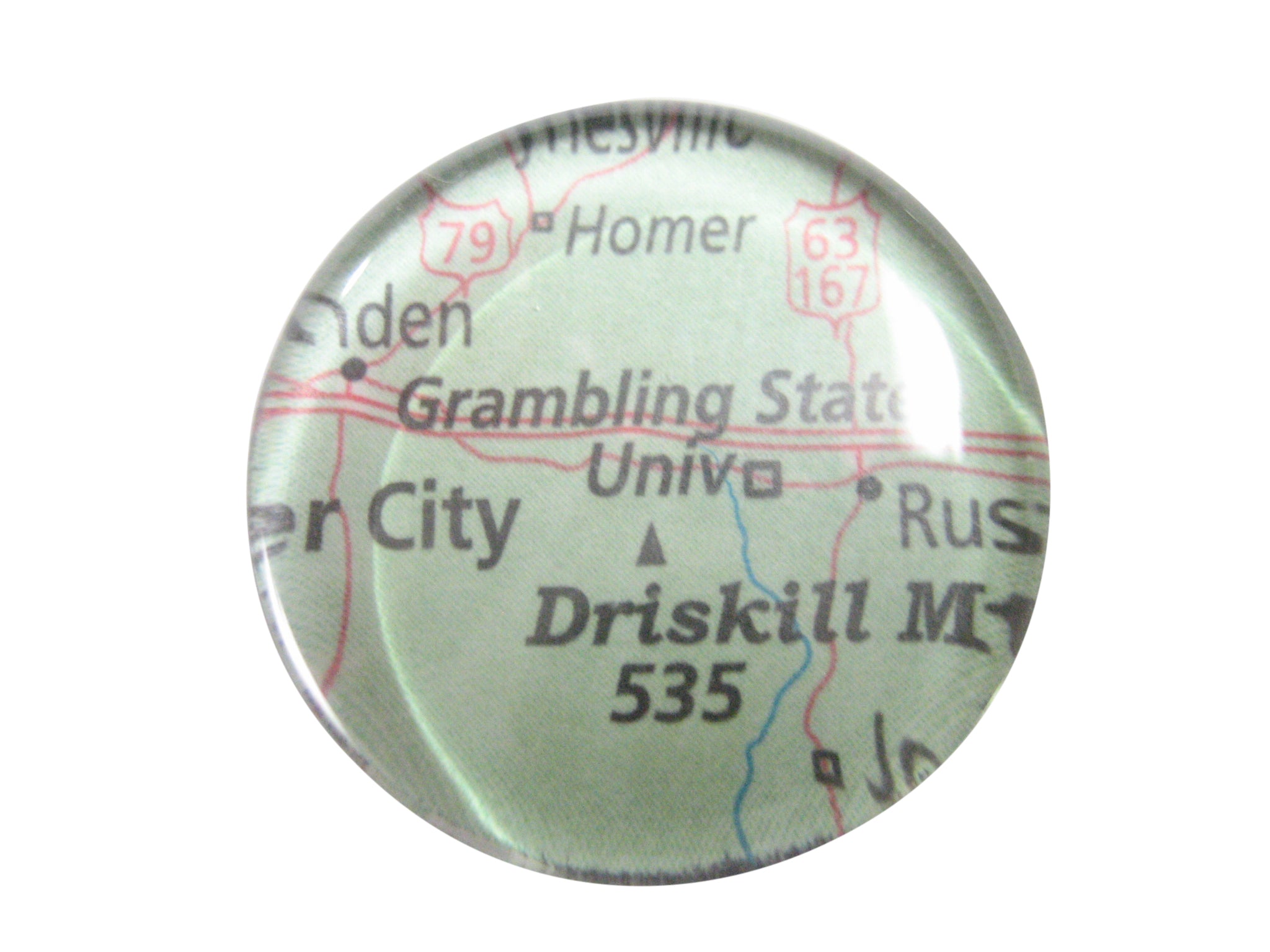 Grambling State University Louisiana Map Pendant Magnet