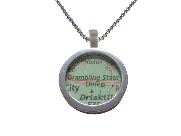 Grambling State University Map Pendant Necklace