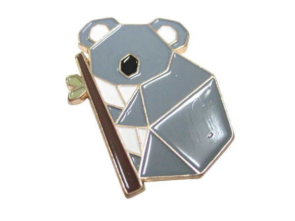 Gray Toned Origami Climbing Koala Magnet