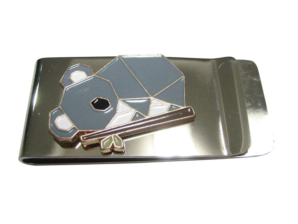 Gray Toned Origami Climbing Koala Money Clip