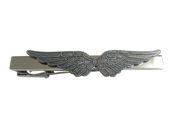 Gray Toned Angelic Wing Pendant Square Tie Clip