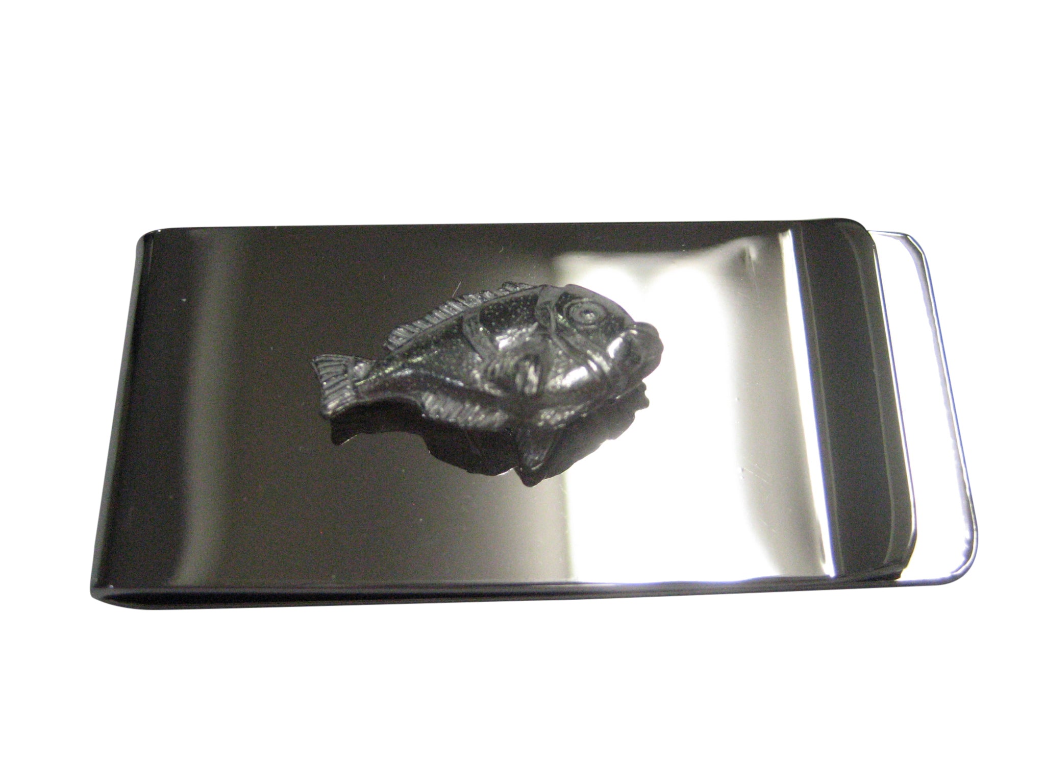Gray Toned Tropical Fish Money Clip