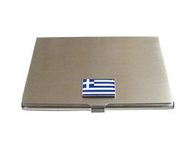 Greece Flag Pendant Business Card Holder