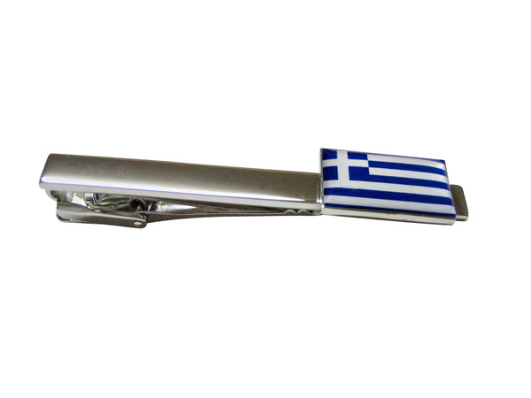 Greece Flag Square Tie Clip