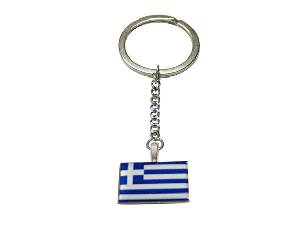 Greek Greece Flag Pendant Keychain