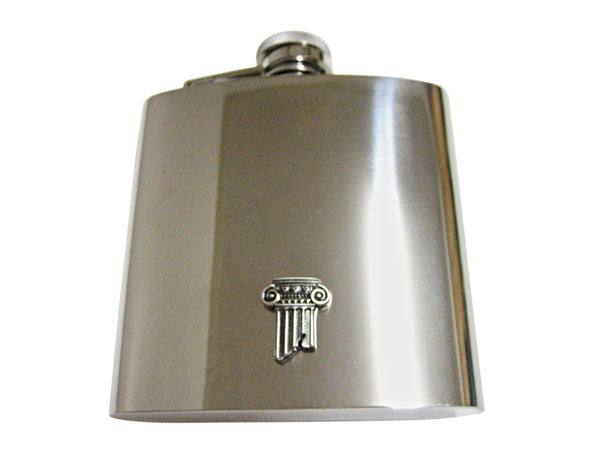 Greek Historical Column 6 Oz. Stainless Steel Flask