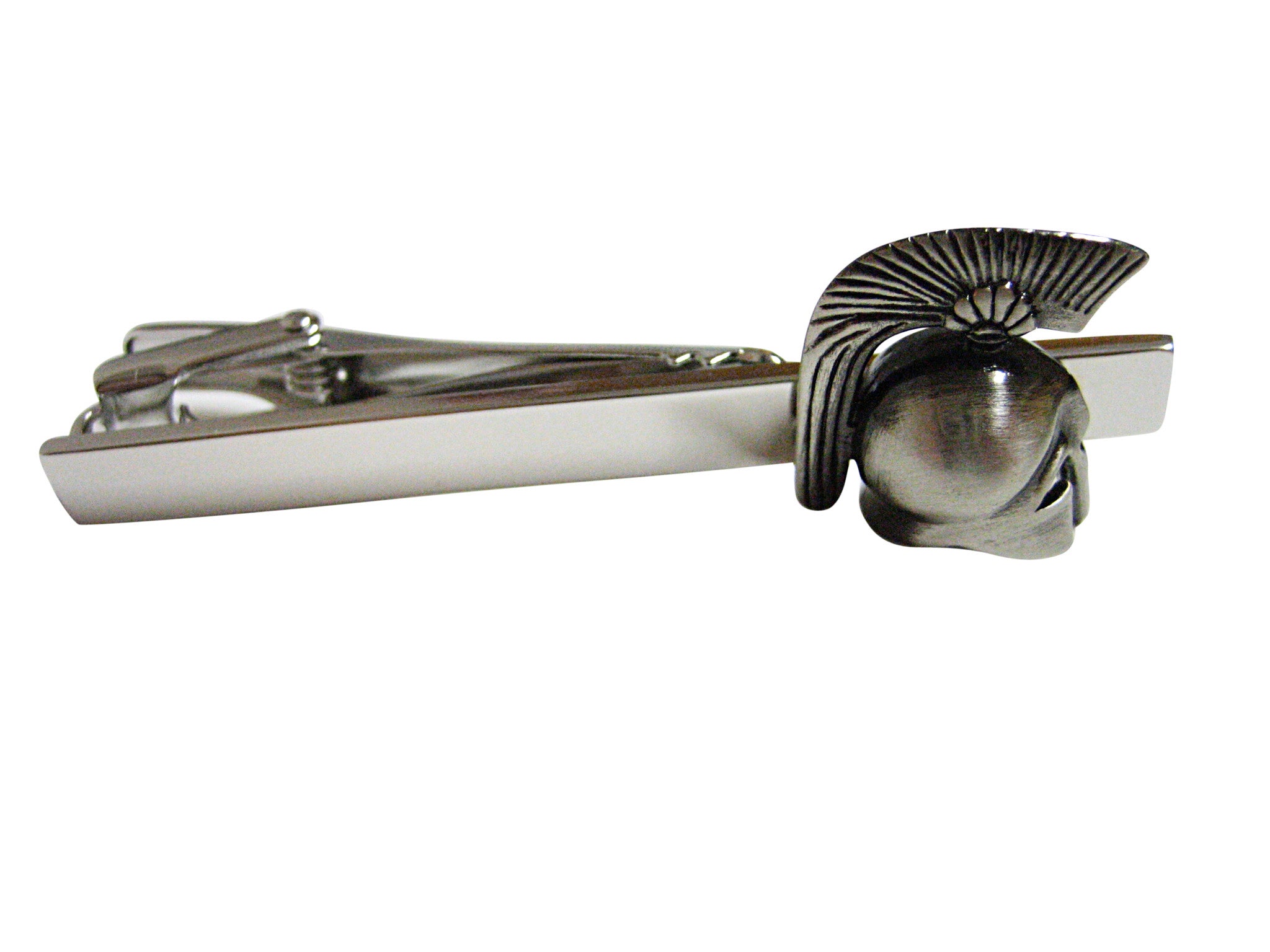 Greek War Helmet Square Tie Clip