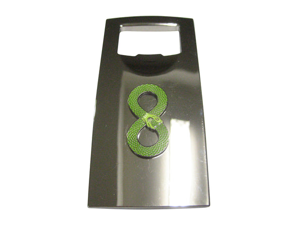 Green Toned Infinity Snake Ouroboros Bottle Opener