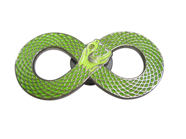 Green Toned Infinity Snake Ouroboros Magnet