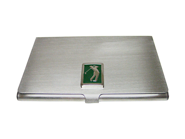 Green Golf Pendant Business Card Holder