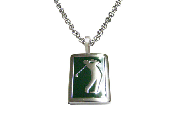 Green Golf Pendant Necklace