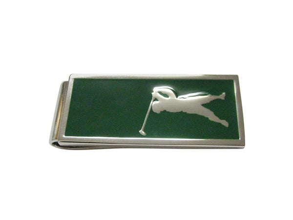 Green Golfer Money Clip