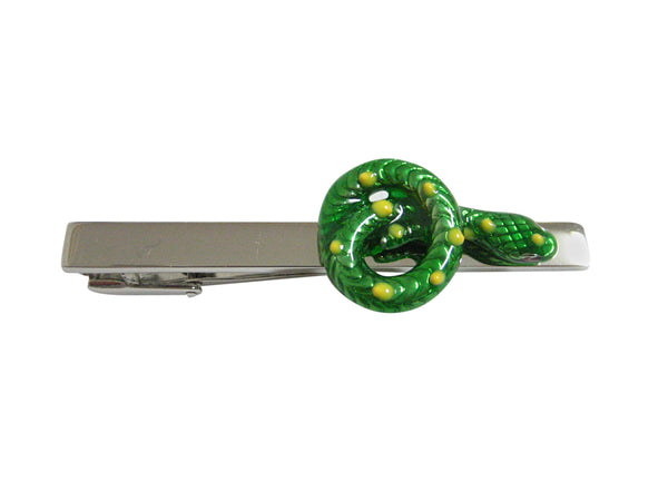 Green Snake Square Tie Clip