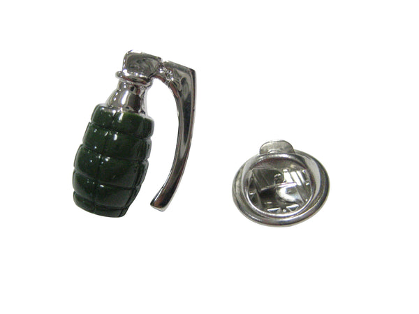 Green Toned Grenade Lapel Pin