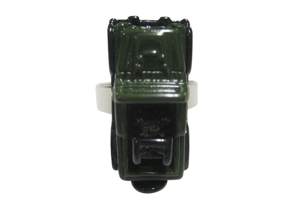 Green Toned Jeep Car Adjustable Size Fashion Ring